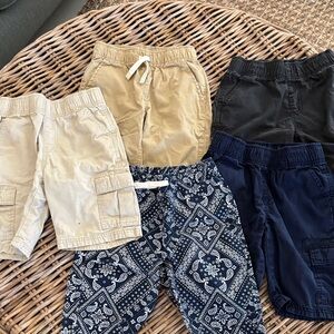 The Children's Place Boys Shorts bundle- Black, Navy, Tan, Beige, Blue Pattern